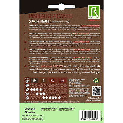 Sementes de pimento Carolina Reaper Rocalba