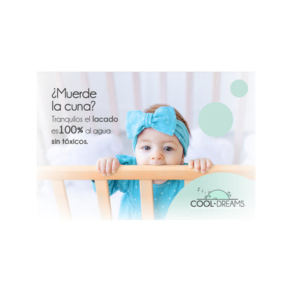 Cuna Colecho De Bebé Koala Estilo Nórdico Natural 120x60cm Madera De Haya Convertible En Cama Con Barandillas Blancas_4