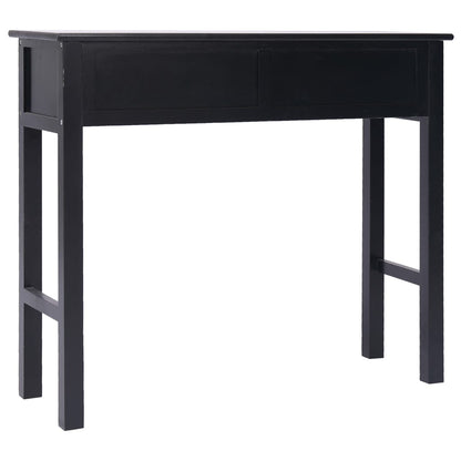 Mesa Consola De Madera Negra 90x30x77 Cm_2