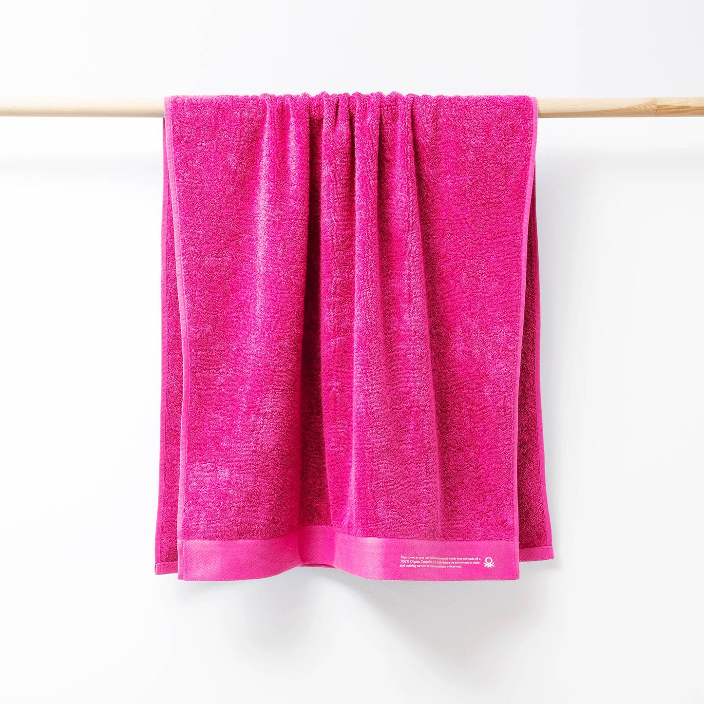 Toalla 90x150 Algodón Orgánico 450gsm Fucsia Benetton_3