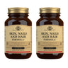 Embalagem de 2 cápsulas Solgar Hair, Skin and Nails Formula 60 cápsulas