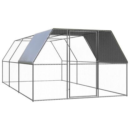 Vidaxl Jaula Gallinero De Acero Galvanizado 3x6x2 M_0