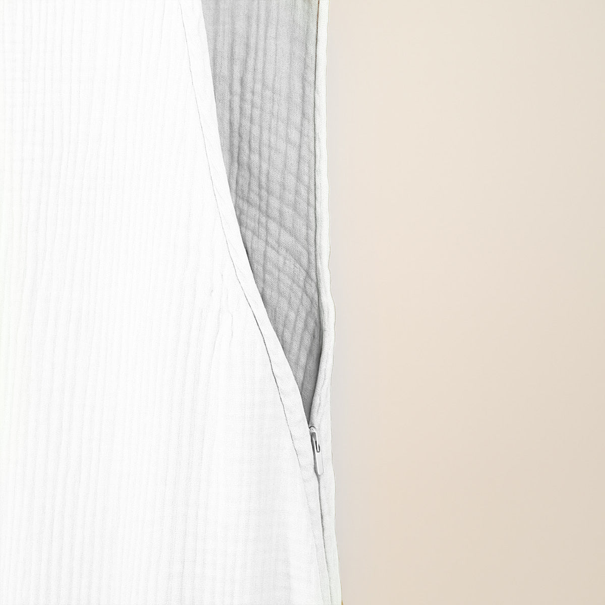 Saco De Dormir De Verano De Algodón Orgánico Blanco_1