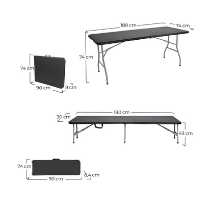 Conjunto Plegable Mesa Con 2 Bancos De 180cm Catering 7house_5