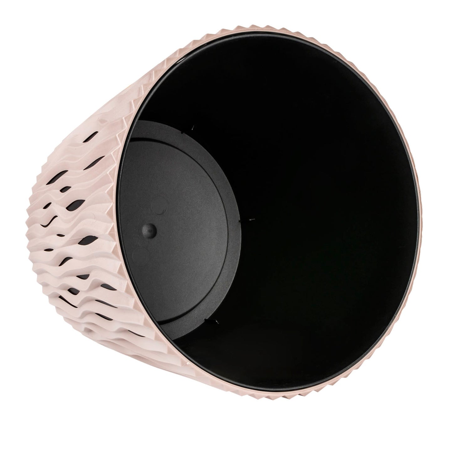 Maceta Redonda De Plastico Sandy Round En Color Mocca 22,5 (largo) X 22,5 (ancho) X 19,2 (alto) Cm