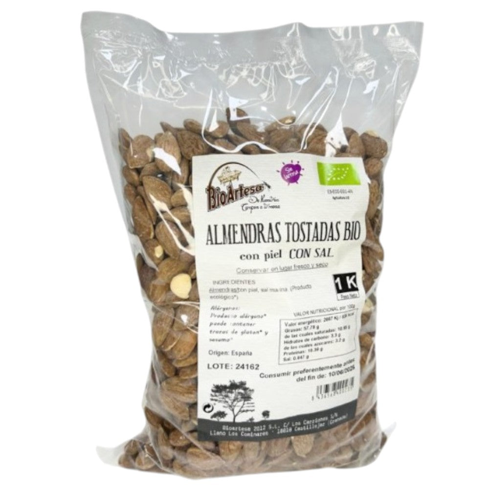 Almendra Ecológica Tostada Con Piel Bio 1 Kg_0