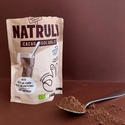 Cacao Soluble BIO Alto en proteínas Natruly 225 g