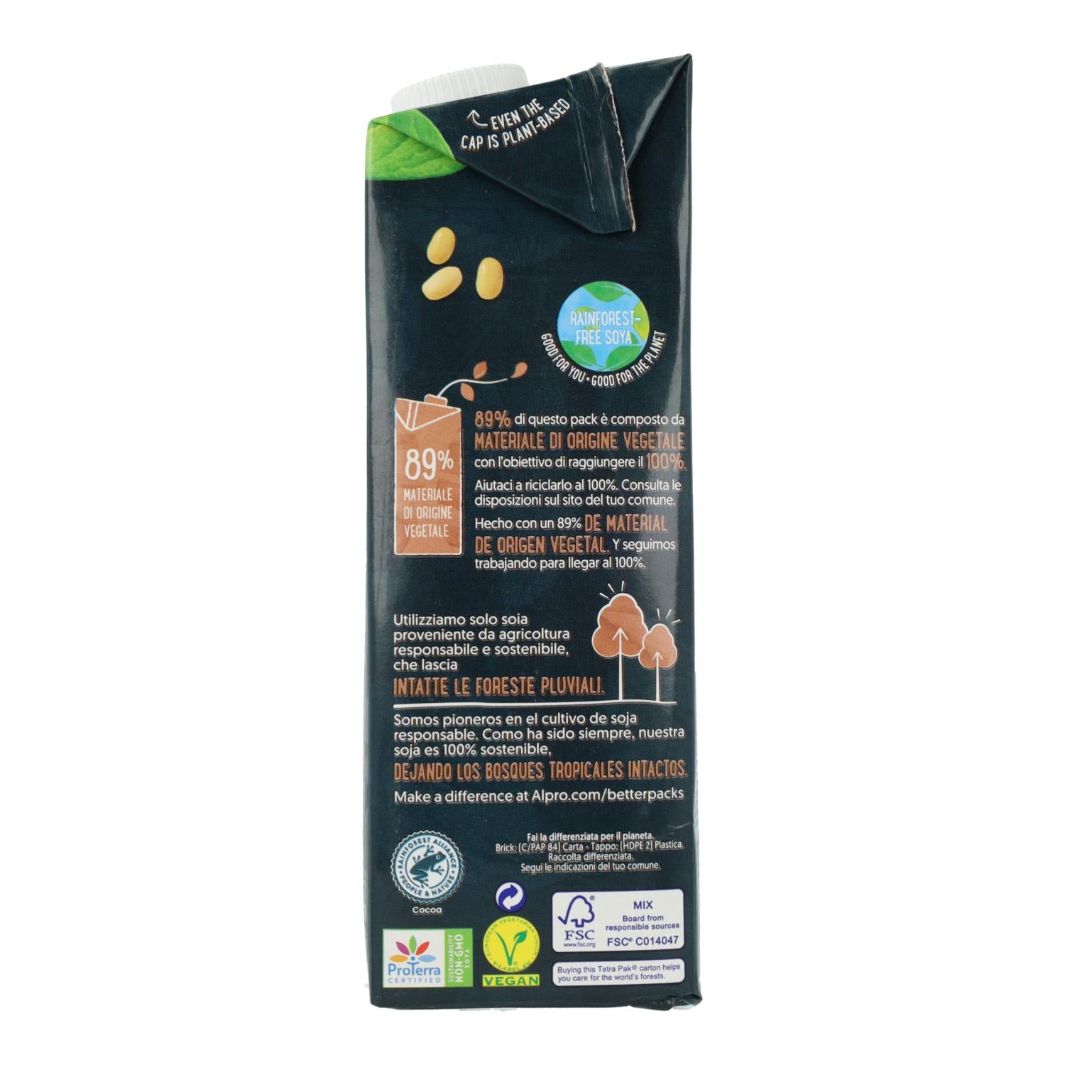 Bebida de soja com chocolate Alpro e proteína 1 litro