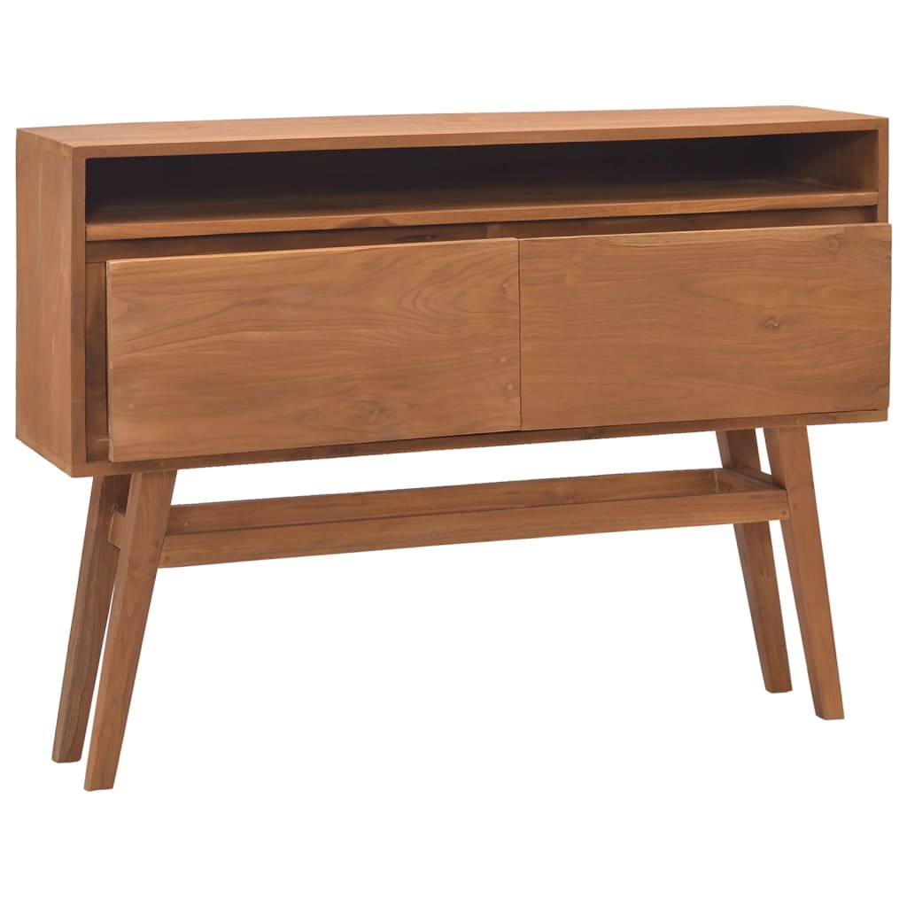 Mesa Consola De Madera Maciza De Teca 110x30x79 Cm_0