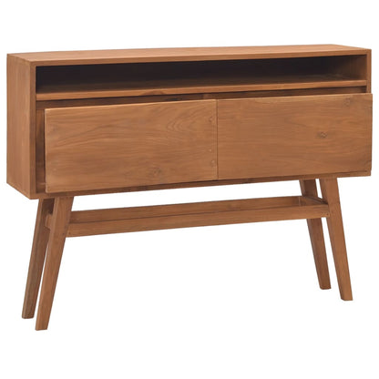 Mesa Consola De Madera Maciza De Teca 110x30x79 Cm_0
