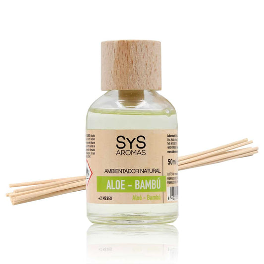 Ambientador Mikado Aloe Vera-Bambú SYS Aromas 50 ml | Aroma Fresco y Herbal | Relajante_0