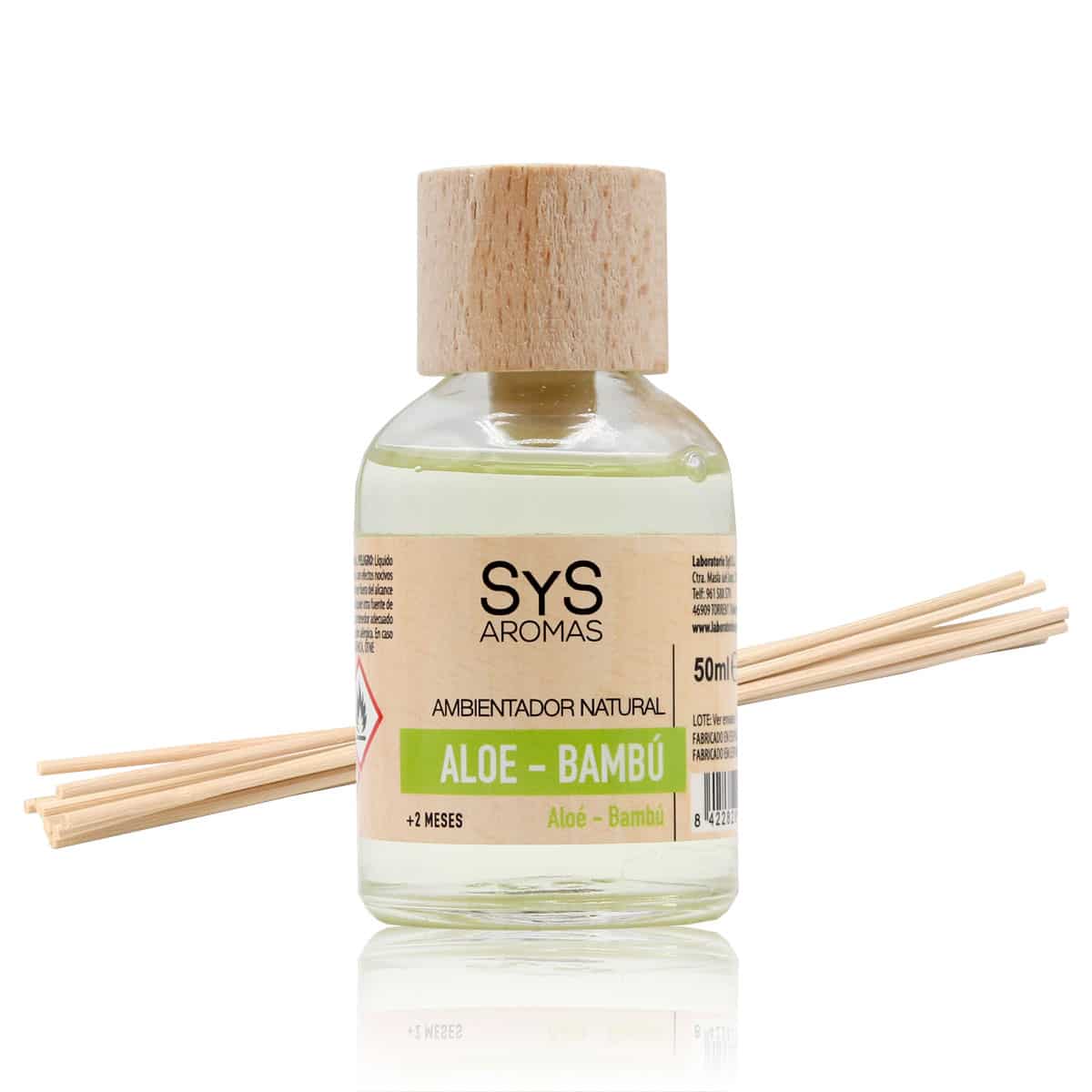 Ambientador Mikado Aloe Vera y Bambú 50 ml | Aroma Fresco Natural | Difusor Varillas | Ambiente Relajante_0