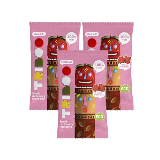 EMBALAGEM COM 3 SABORES ECO DE MORANGO E MAÇÃ 25g, Triboo
