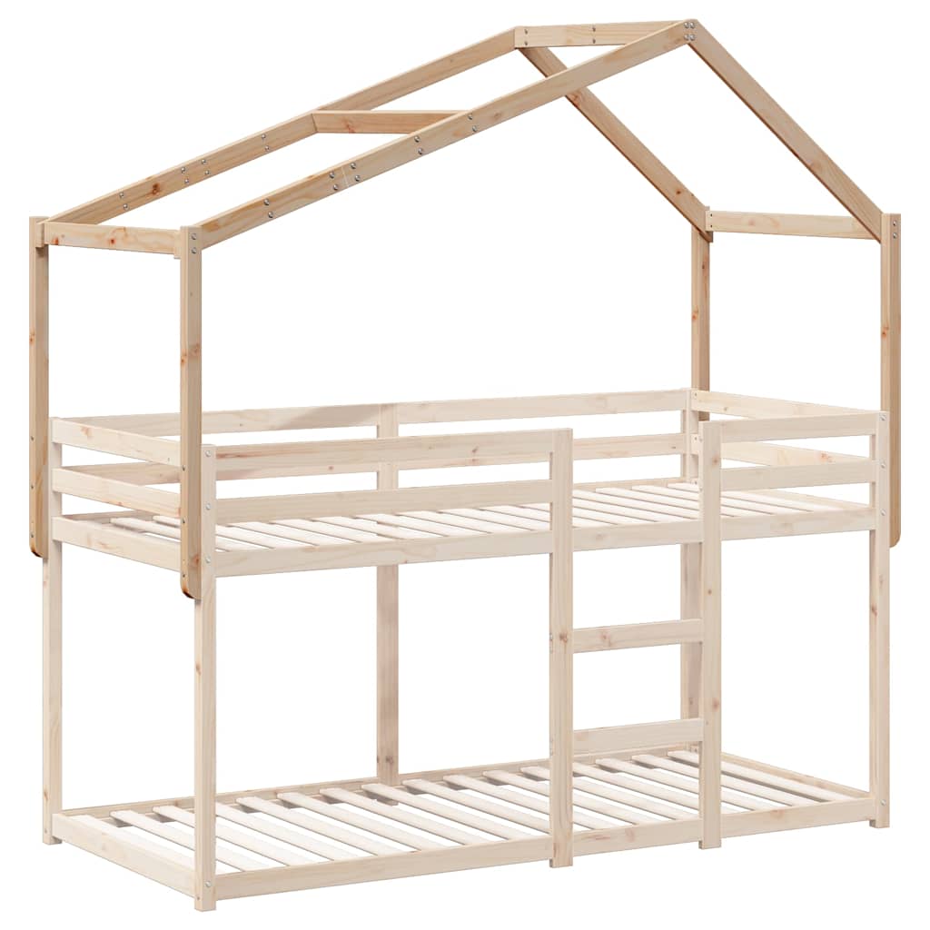 Techo De Cama Infantil Madera Maciza Pino 203x80,5x142 Cm_2