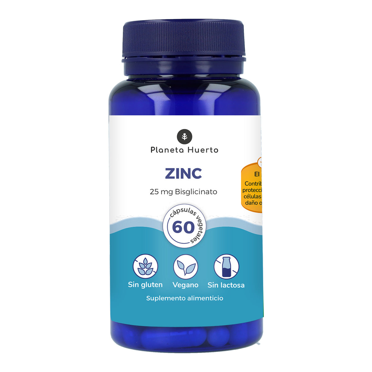 Bisglicinato de Zinco Planeta Huerto 60 Cápsulas