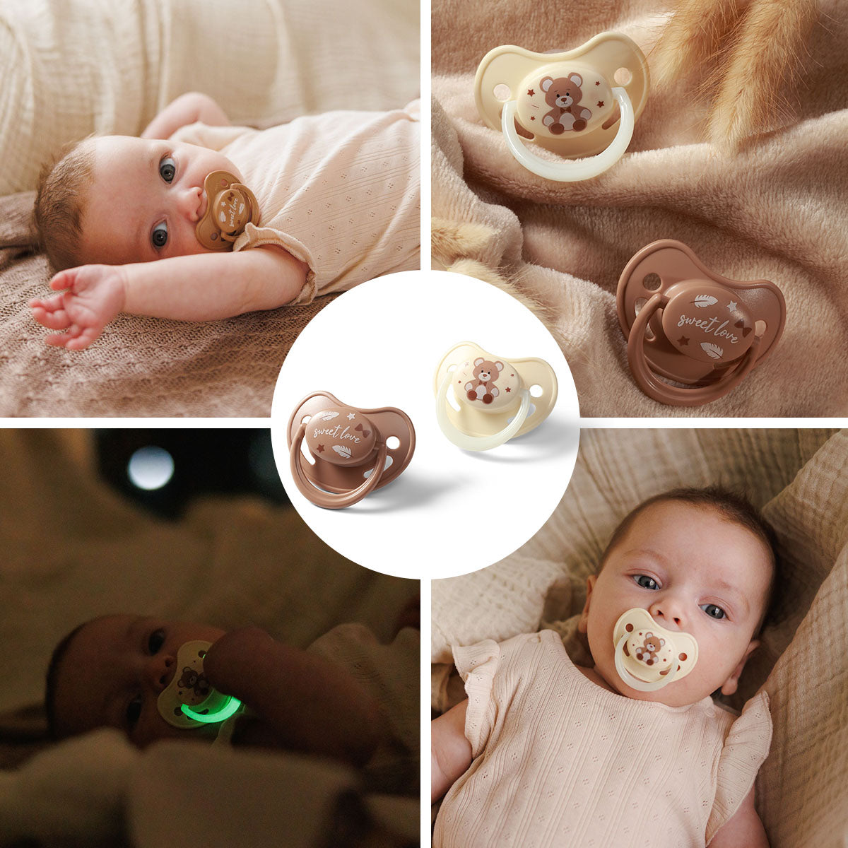 Chupetes Tetina Anatómica De Silicona 0-6 Meses Beige_4