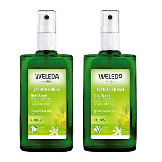 Embalagem de 2 Desodorizantes Cítricos, Weleda, 100 ml