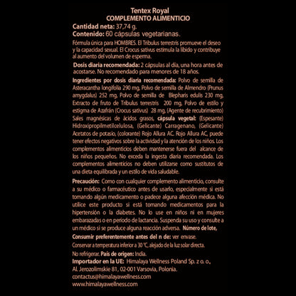 Suplemento Tentex Royal Himalaya 60 cápsulas