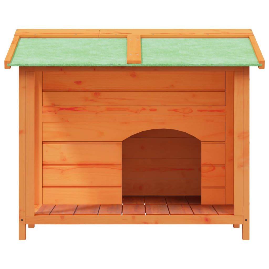 Caseta Para Perros Madera Maciza De Pino Marrón 96x87x80,5 Cm_2