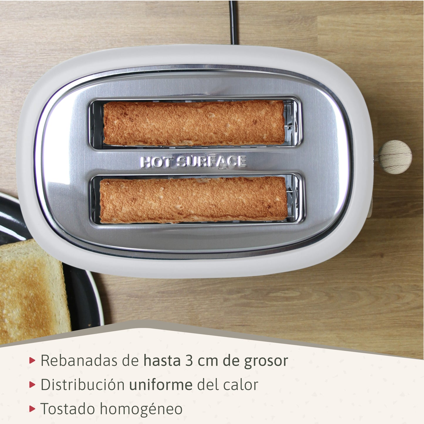 Briebe Nordic Set Tostadora Pan Ranura Ancha 2 Rebanadas + Hervidor Agua Eléctrico 1,7l Inalámbrico, Skt1167wht,blanco_4