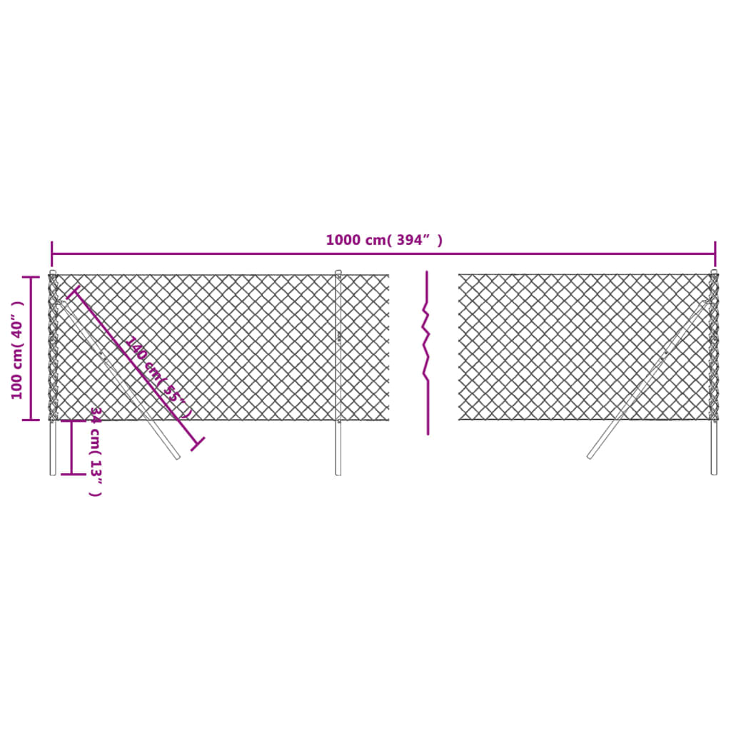 Cerca De Alambre Gris Antracita 1x10 M / Vetonek_2