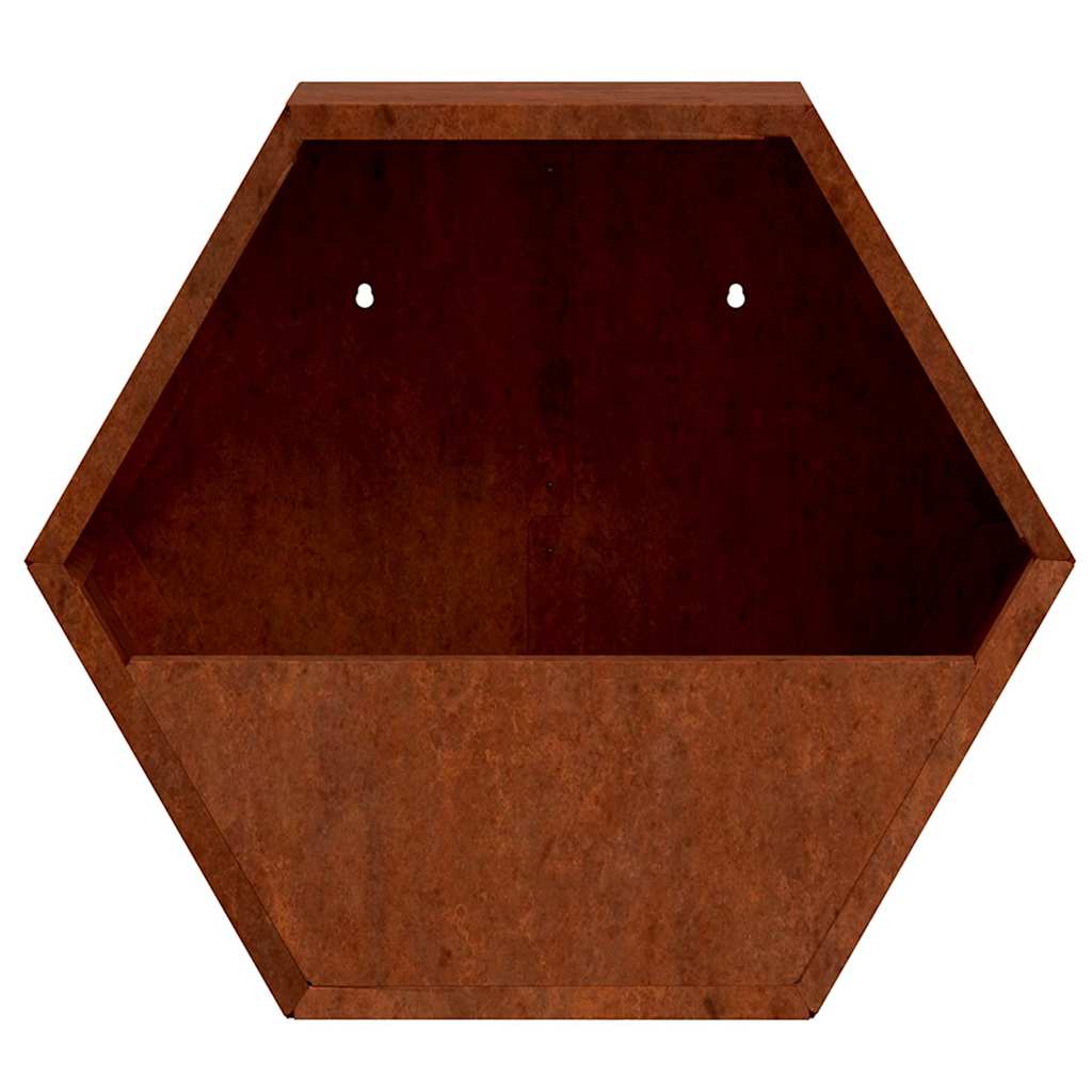 Jardineras De Pared 2 Uds Acero Corten Oxidado 30x10x25 Cm_5