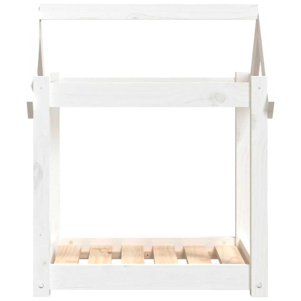 Vidaxl Cama Para Perros Madera Maciza De Pino Blanco 61x50x70 Cm_4