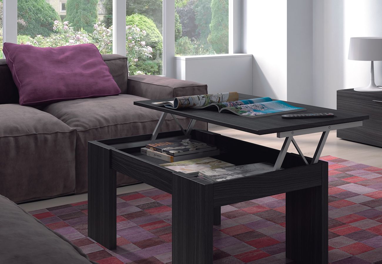 Mesa Centro Elevable Flow Gris Ceniza_2