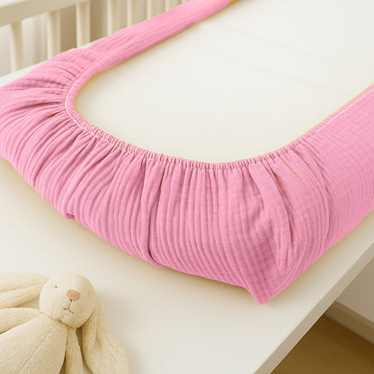 Funda De Colchón Para Cambiador En Algodón Bio Rosa_3