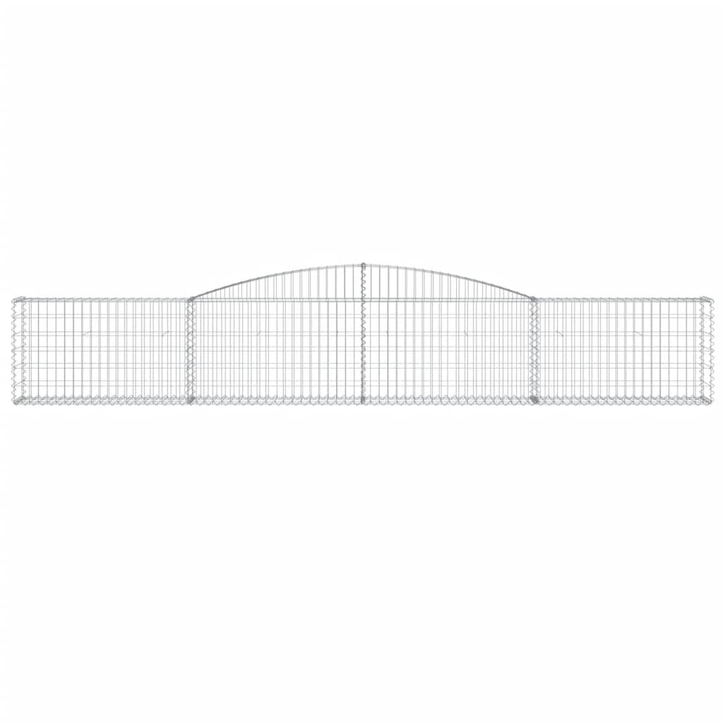Cestas De Gaviones 8 Uds Forma De Arco Hierro 400x30x60/80 Cm_3
