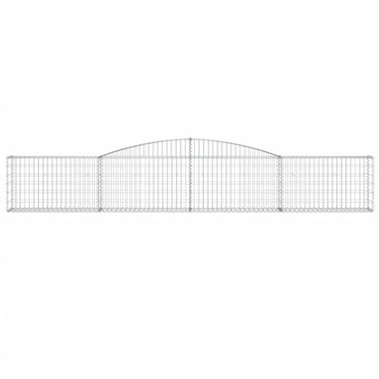 Cestas De Gaviones 8 Uds Forma De Arco Hierro 400x30x60/80 Cm_3