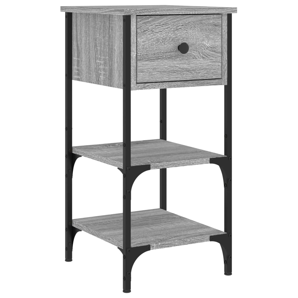 Mesitas Noche 2 Uds Madera Ingeniería Gris Sonoma 34x36x70 Cm_1