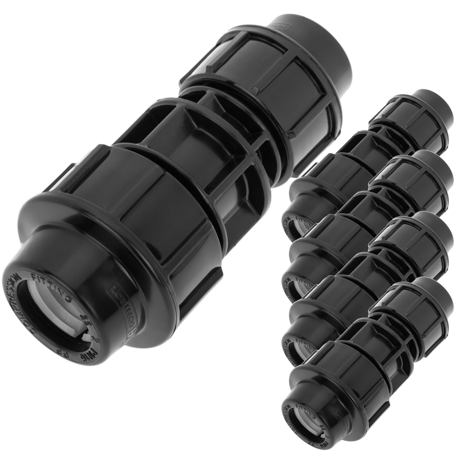 Pack De 5 Unidades Enlace Reducido De Polipropileno De 25 X 20 Mm De 3/4“ A 1/2“ Para Sistema De Riego_0