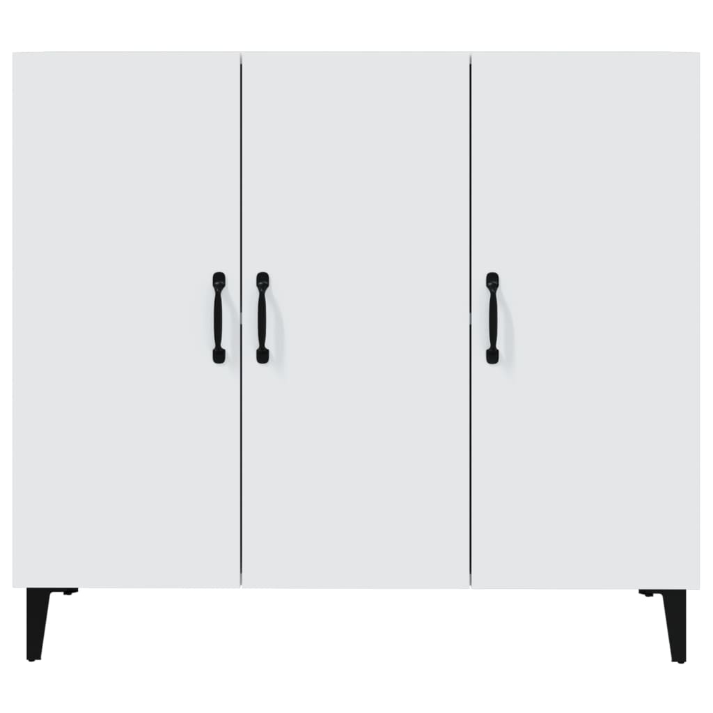 Aparador De Madera De Ingeniería Blanco 90x34x80 Cm / Vetonek_4