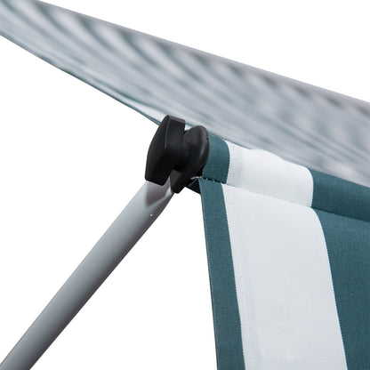 Outsunny Toldo Manual Retráctil 300x150x170-280 Cm Con Altura Ajustable Verde_4