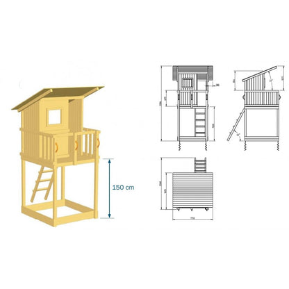 Parque Infantil Masgames Beach Hut Xl Con Columpio Doble._5