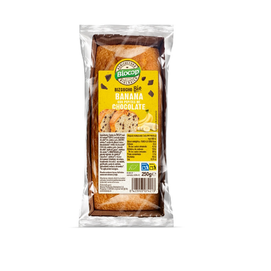 Bizcocho de Banana con Chips de Chocolate Biocop 250 g