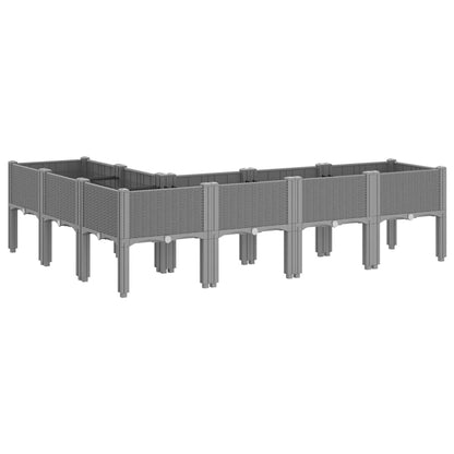 Jardinera Con Patas Pp Gris Claro 160x120x42 Cm_4