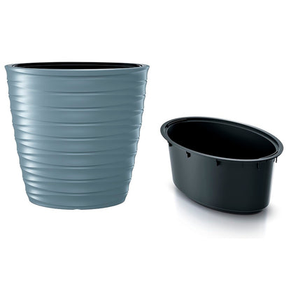 Maceta Freze - Oval 74l., Con Depósito, Dimensiones (mm) 593x393x585, Color Gris Claro_2