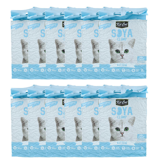 Kit Cat SoyaClump Pack Ahorro 12 - Kitten 7 L Arena Vegetal para gatos