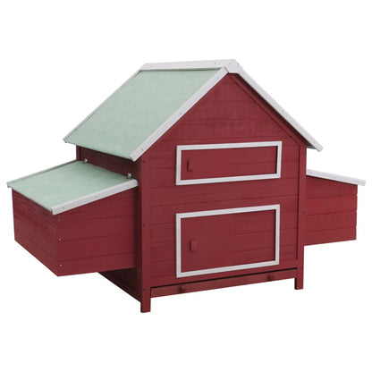 Vidaxl Gallinero De Madera Rojo 157x97x110 Cm_0