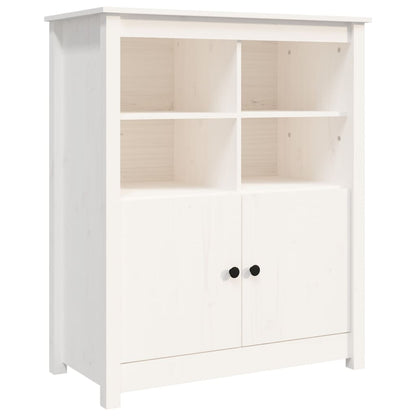 Aparador De Madera Maciza De Pino Blanco 83x41,5x100 Cm_1