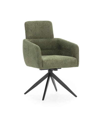 Pack De 2 Sillones Giratorios Modelo Maggie Tapizado Textil Verde, 93cm(alto) 58cm(ancho)_0