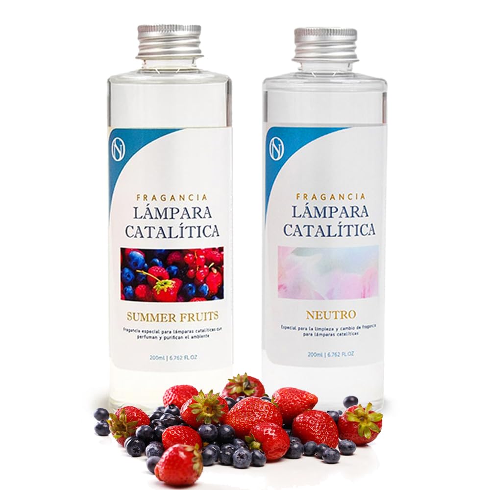 Pack Ahorro 2x Fragancia Lámpara Catalítica 200ml: 1 Aroma Summer Fruits + Limpiador Neutro_0