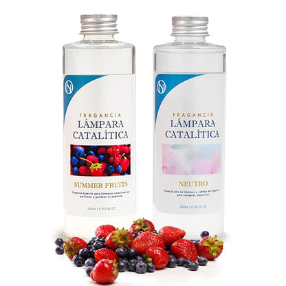 Pack Ahorro 2x Fragancia Lámpara Catalítica 200ml: 1 Aroma Summer Fruits + Limpiador Neutro_0