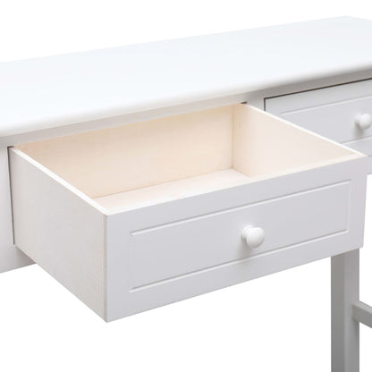 Mesa Consola De Madera Blanco 90x30x77 Cm_4