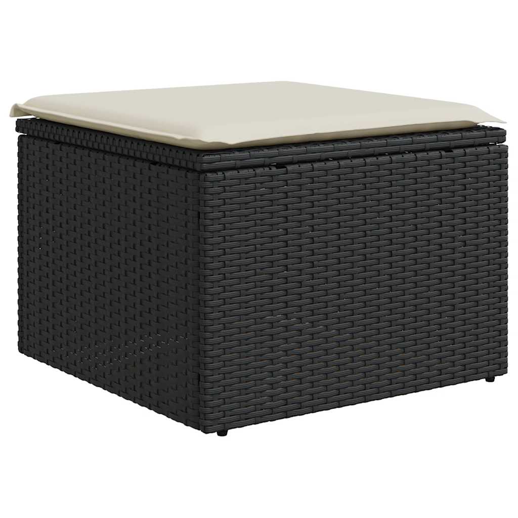 Set De Sofás De Jardín Con Cojines 9 Pzas Ratán Sintético Negro / Vetonek_2