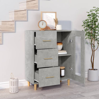 Aparador De Madera De Ingeniería Gris Hormigón 69,5x34x90 Cm / Vetonek_5