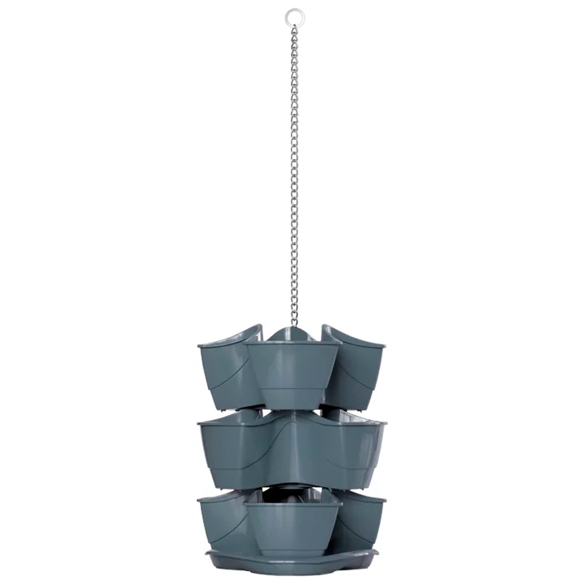 Jardín Vertical Colgante Coubi Herbal 9l., Dimensiones (mm) 295x295x880, Color Grafito_0