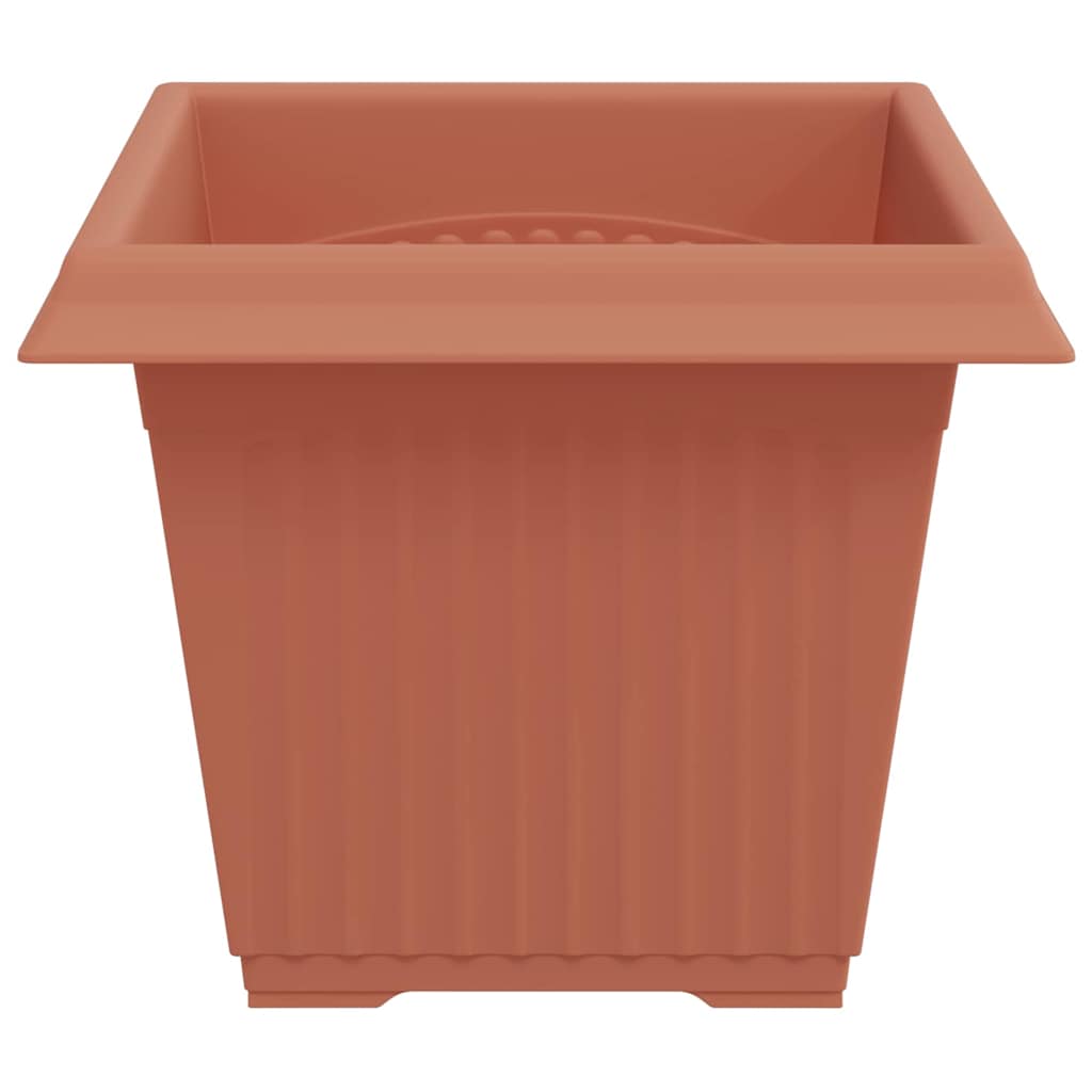 Maceta Cuadrada Para Flores 6 Uds. Rojo Ladrillo Plástico_5